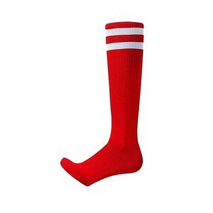 Floso Mens Striped Hockey Socks (Pack of 3) / Red